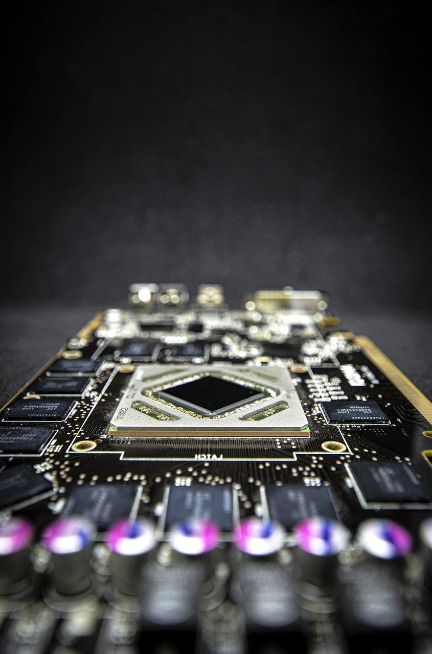 High-end graphics card installed in a system